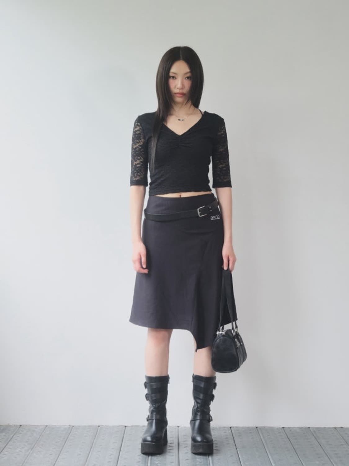 에즈온 언발란스 스커트 ason unbalance skirt  상품이미지1