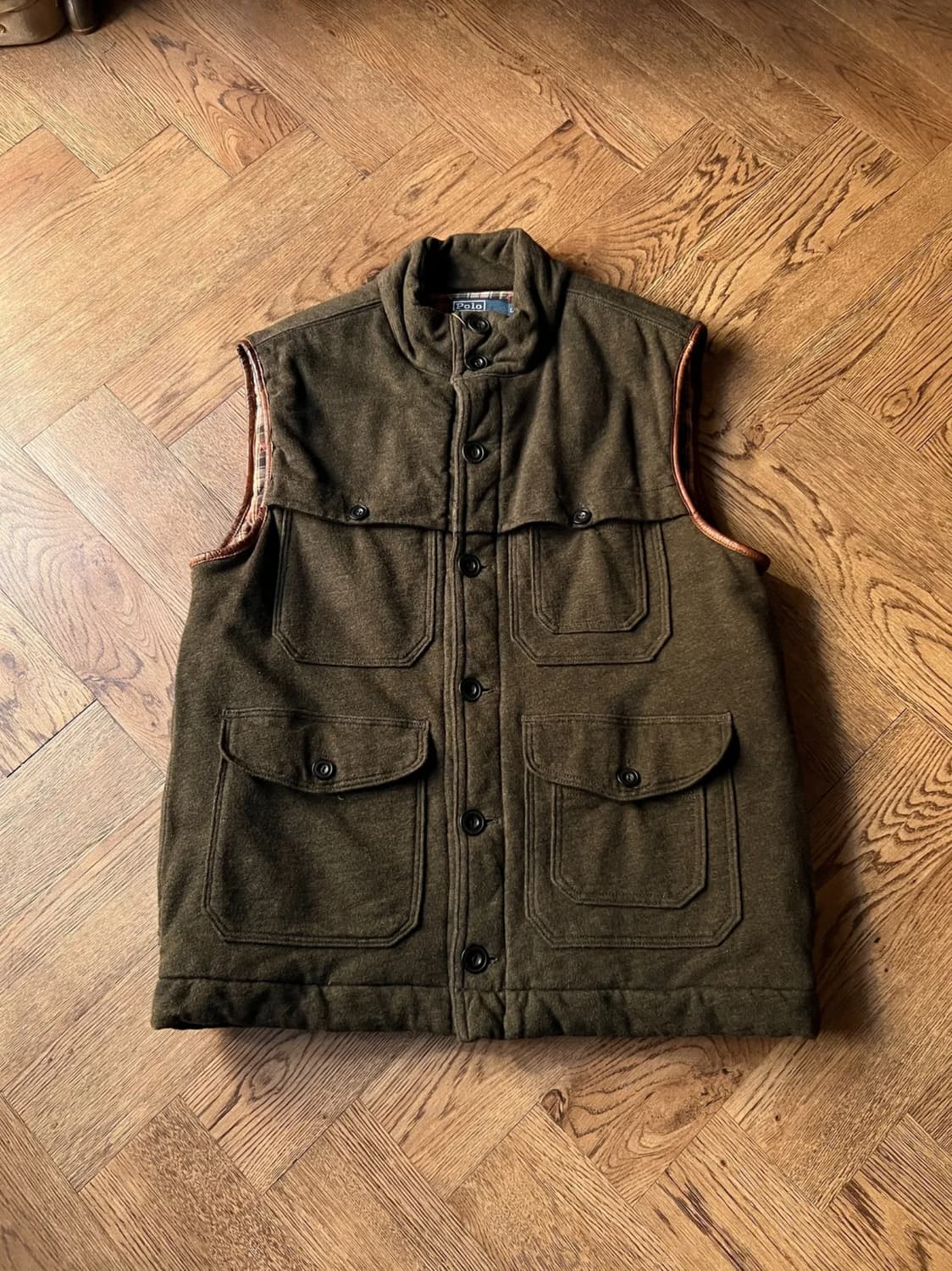 [L]폴로 랄프로렌 체크라이닝 퀼팅 헌팅 베스트 상품이미지1