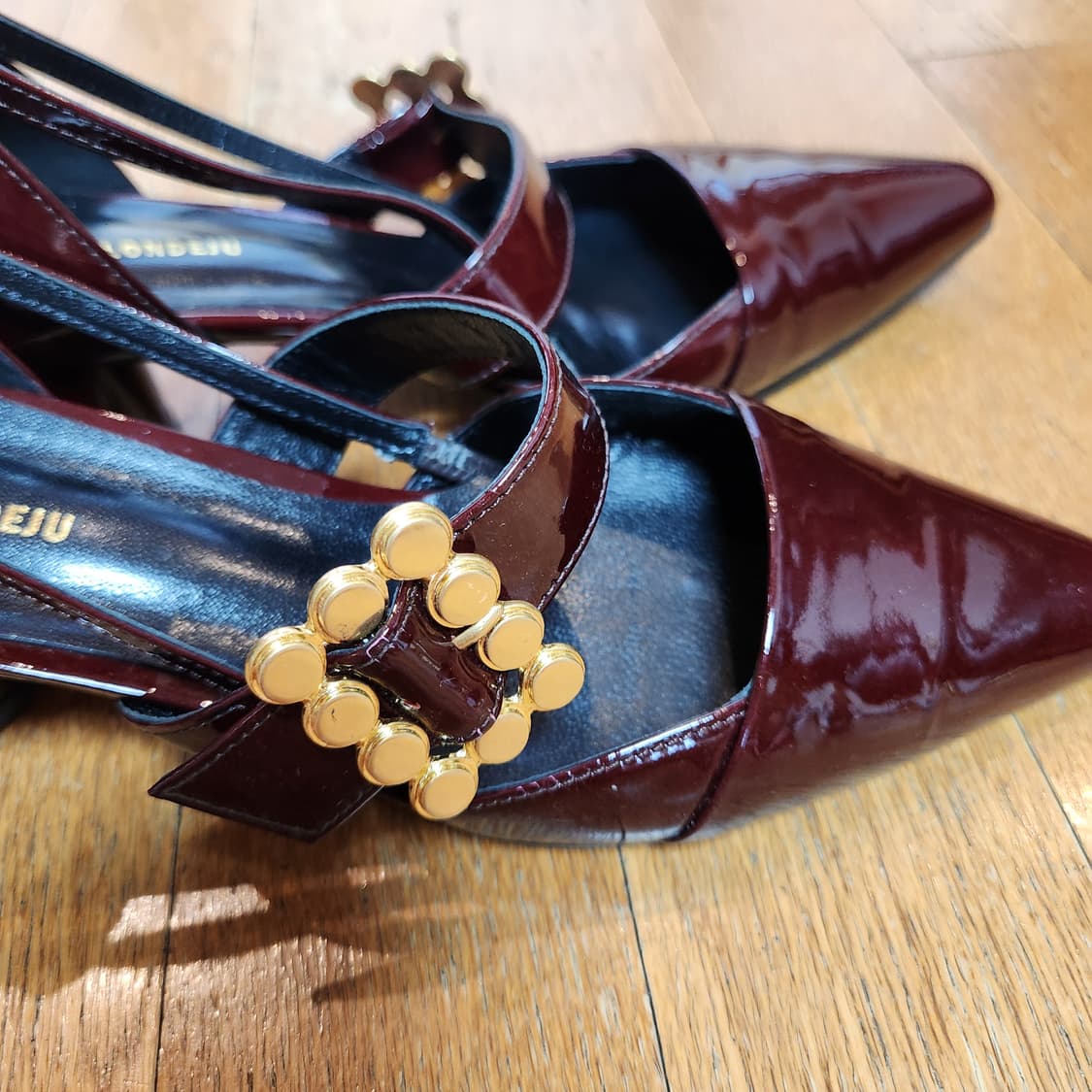 👠 SALONDEJU 버건디 유광 메리제인 힐 (약 240) 상품이미지3