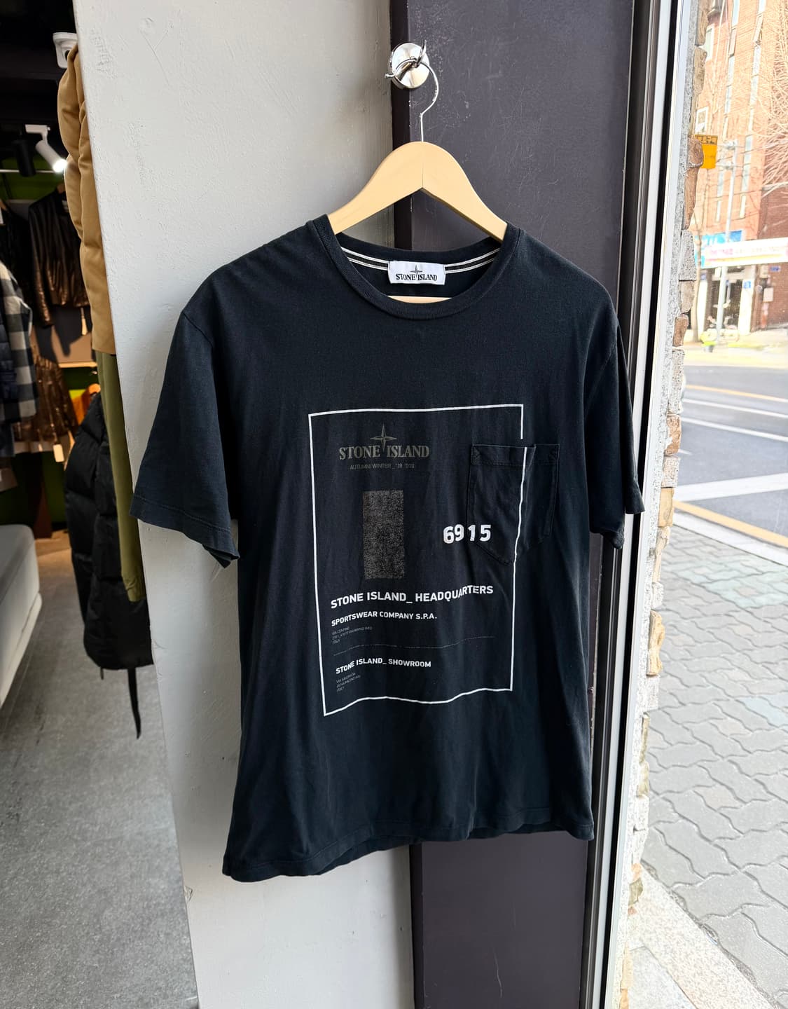 L/ 스톤아일랜드 네츄럴워싱 빈티지 프린팅 반팔 상품이미지2