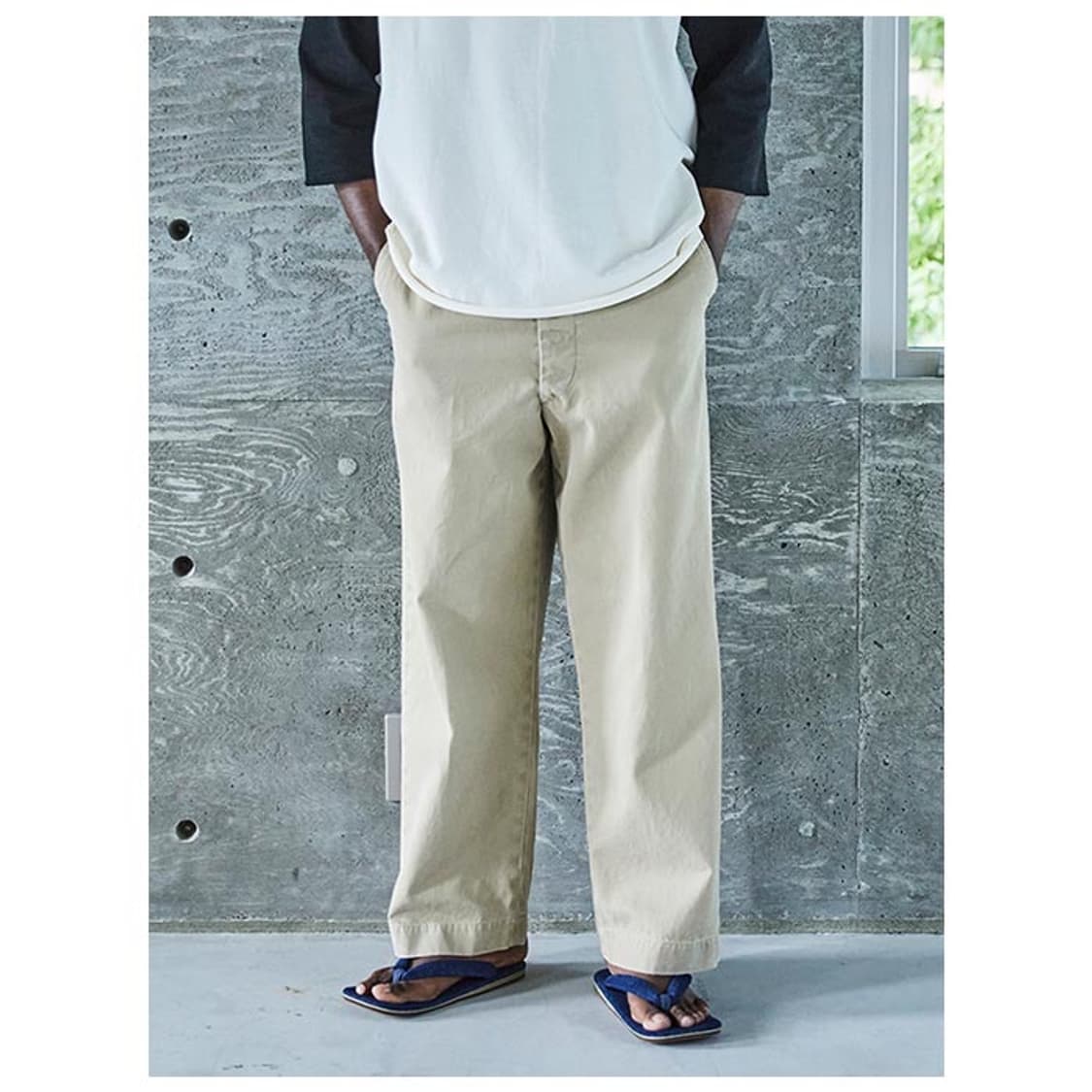 오어슬로우 orSlow 빈티지핏 아미 트라우저 카키 스톤워시 상품이미지1