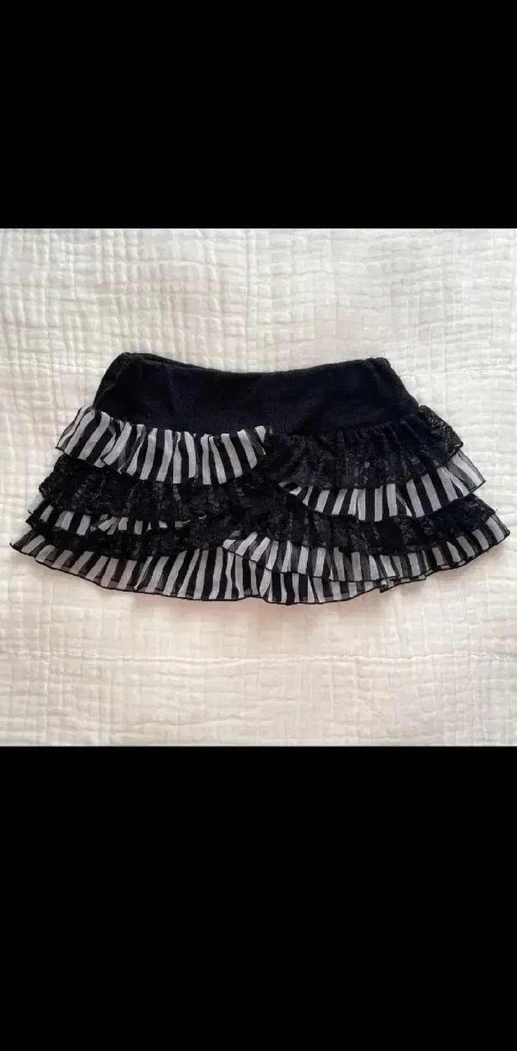 일본빈티지 스트라이프줄무늬 금장 큐롯 오네가루 고스펑크 리즈리사 트랄라라 상품이미지2