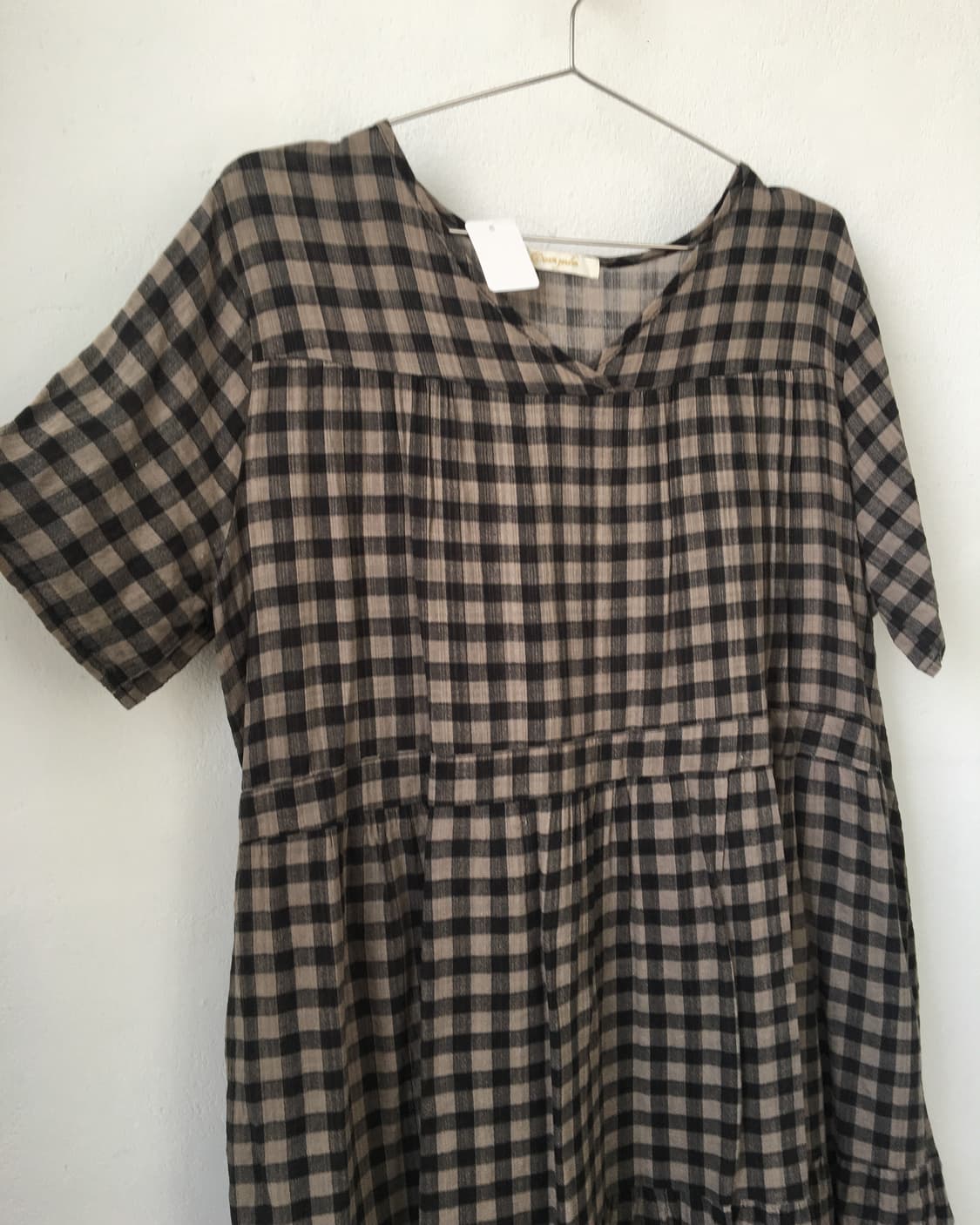 Check pattern over fit onepiece 상품이미지5