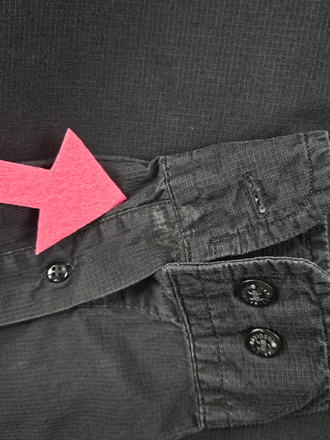 할리데이비슨 버튼다운 포켓 레터링 바이커 셔츠 ( XL ) / 11591 상품이미지7