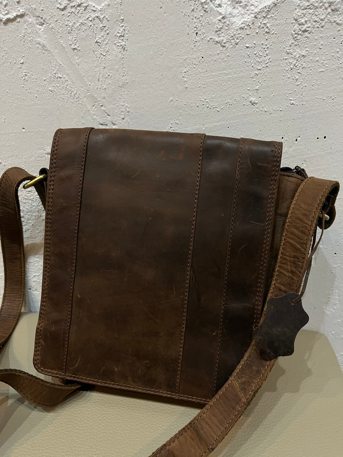 Made in ITALY 리얼레더 빈티지 크로스백 상품이미지2