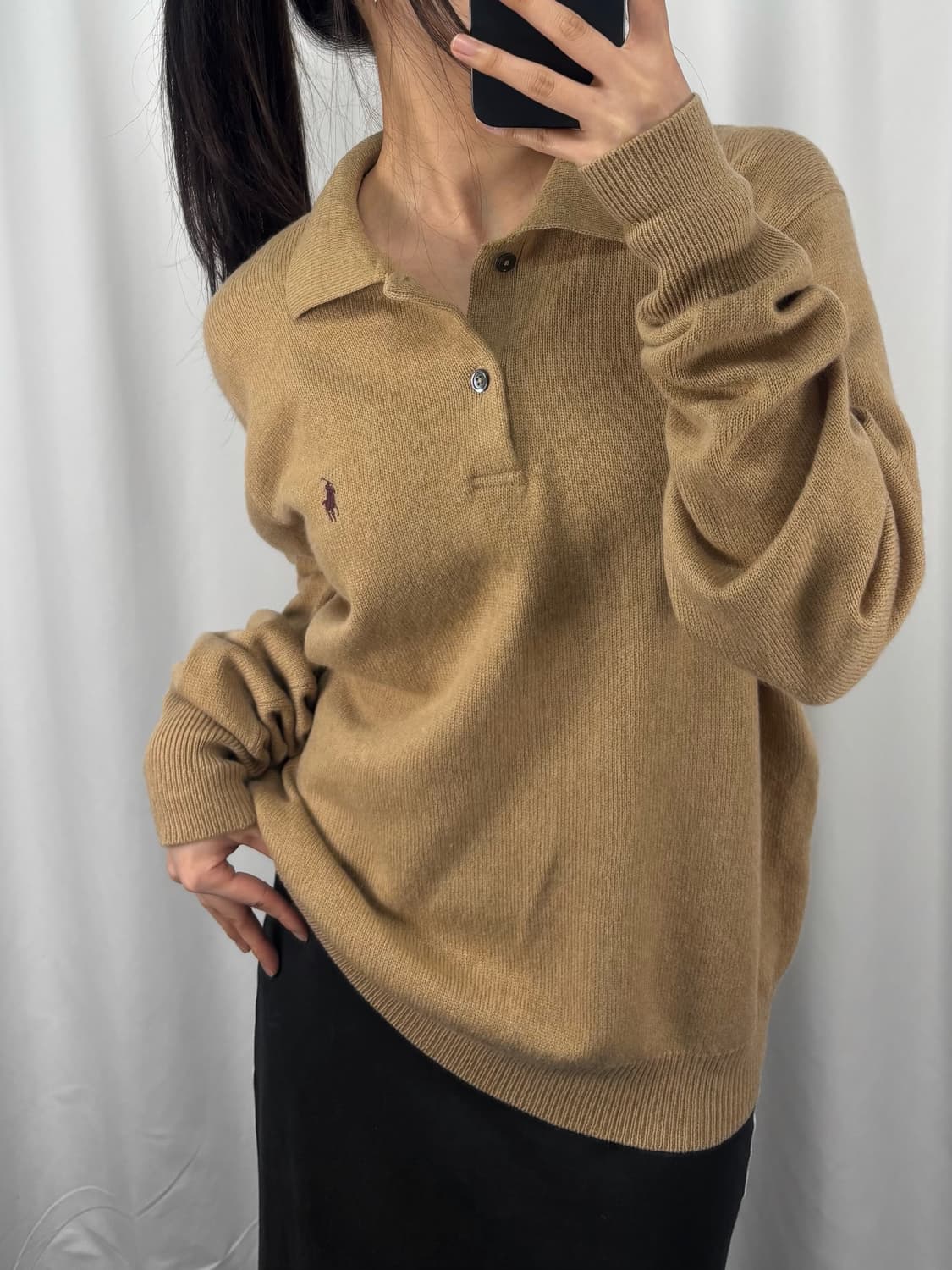 폴로 램스울 카라 니트 상품이미지1