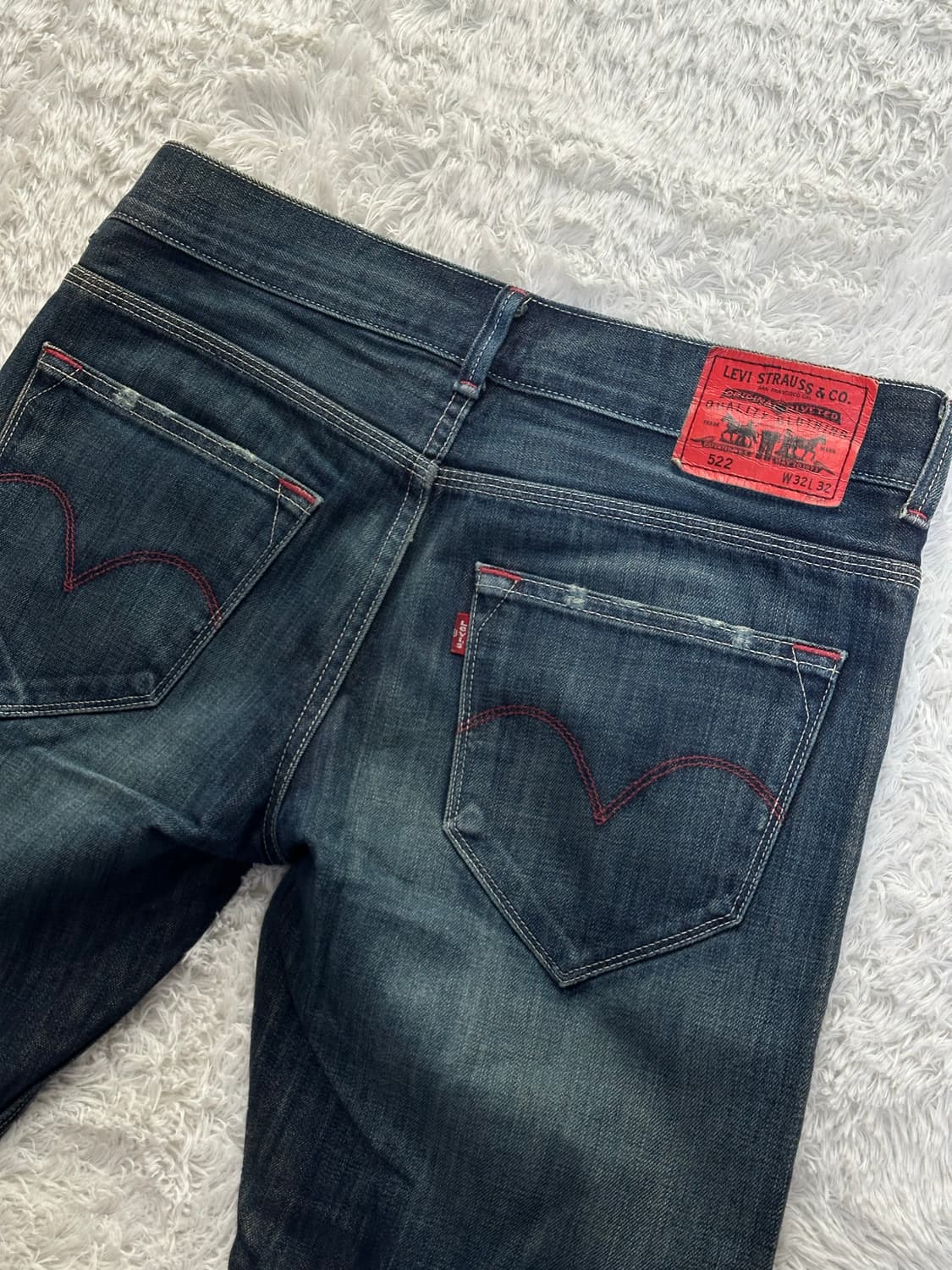 리바이스 522 슬림 스트레이트 청바지 W32 L32 상품이미지5
