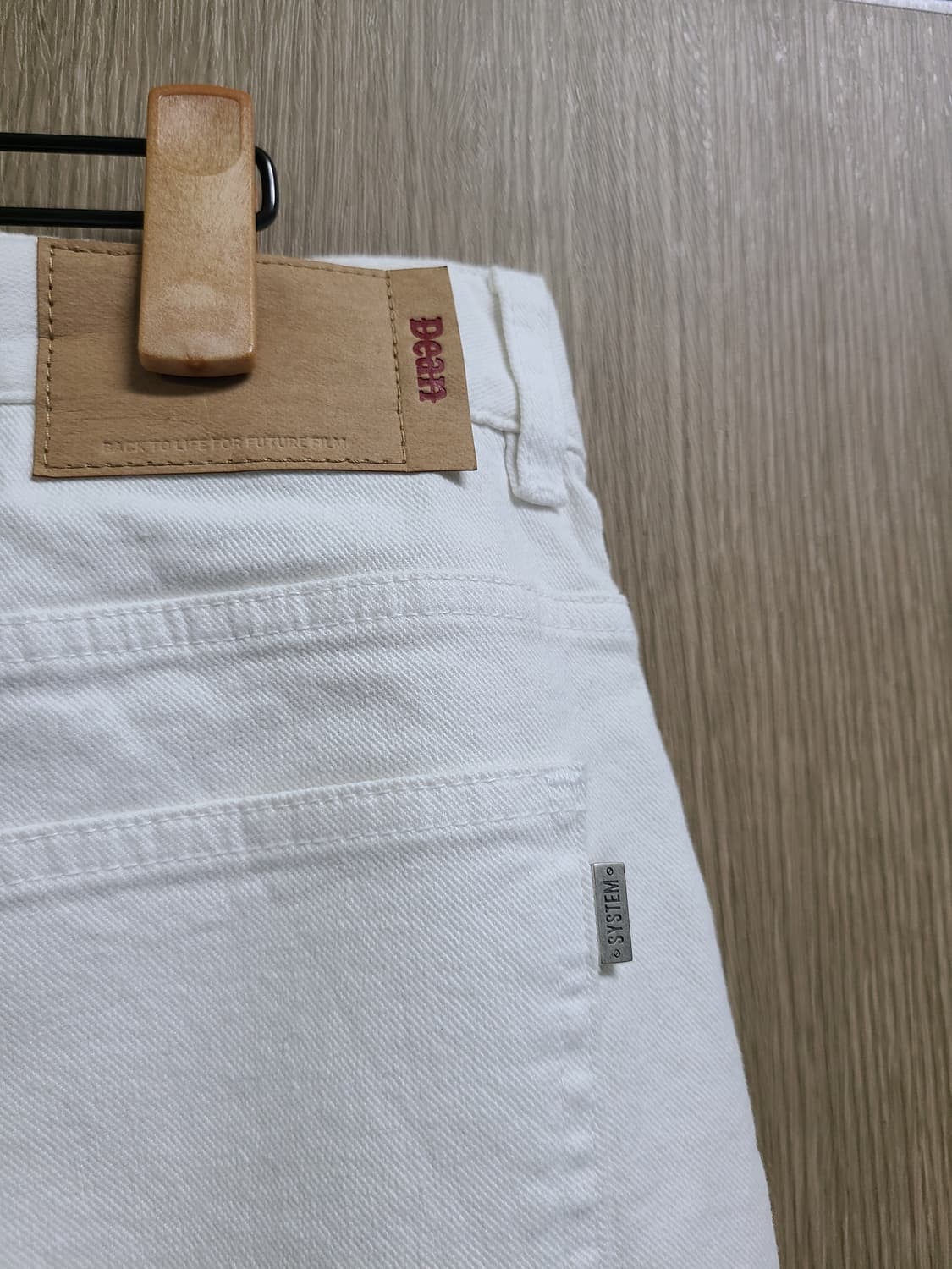 시스템옴므 테이퍼드핏 화이트데님 팬츠 82 상품이미지5