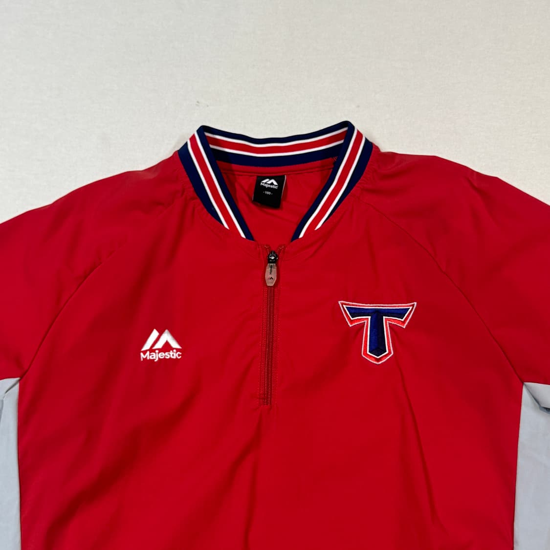 L) 마제스틱 기아 타이거즈 2018 반집업 반팔 바람막이 상품이미지2