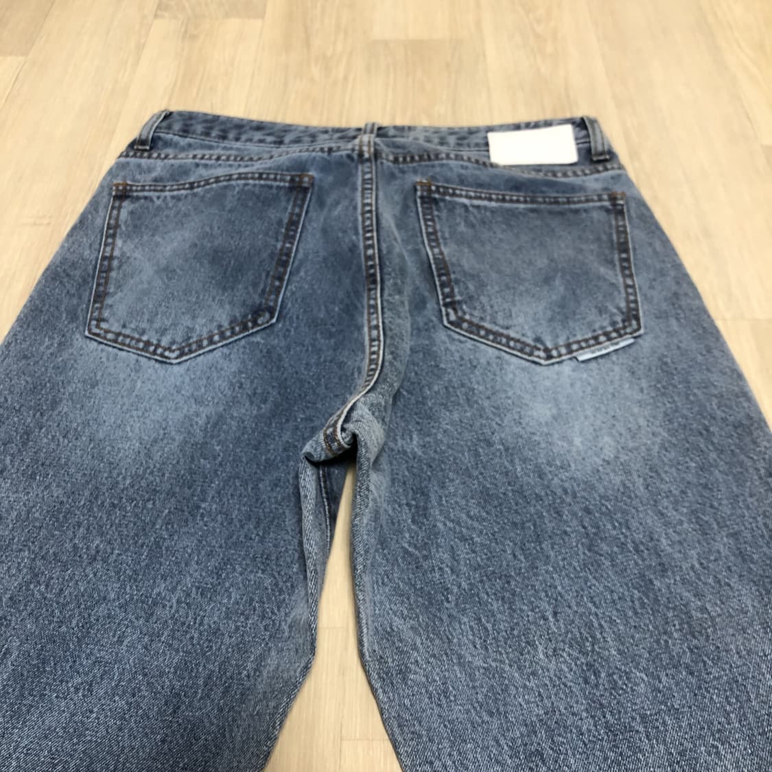 (30) 랩원오원 LAB101 베이직 브러쉬 워싱 스트레이트 데님 팬츠 상품이미지8