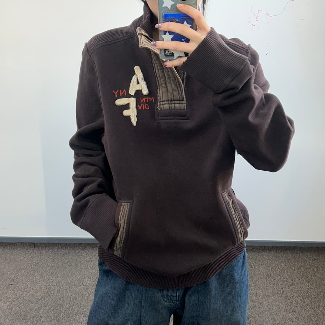 Abercrombie 아베크롬비 AF 하이넥 브라운 니트  상품이미지3