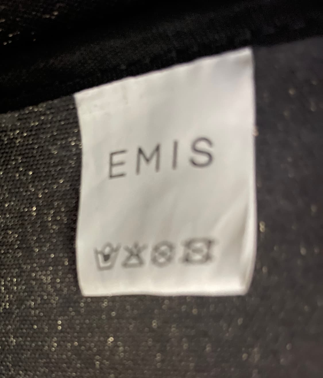 이미스(EMIS) 벨루어 하트 토트백 블랙 상품이미지2