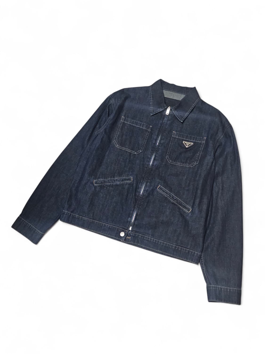 프라다 삼각로고 라이트 데님 집업 자켓 상품이미지9