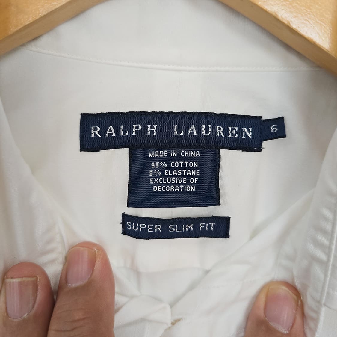 여성 랄프로렌 Ralph Lauren 슈퍼슬림핏 화이트 셔츠 6 상품이미지5