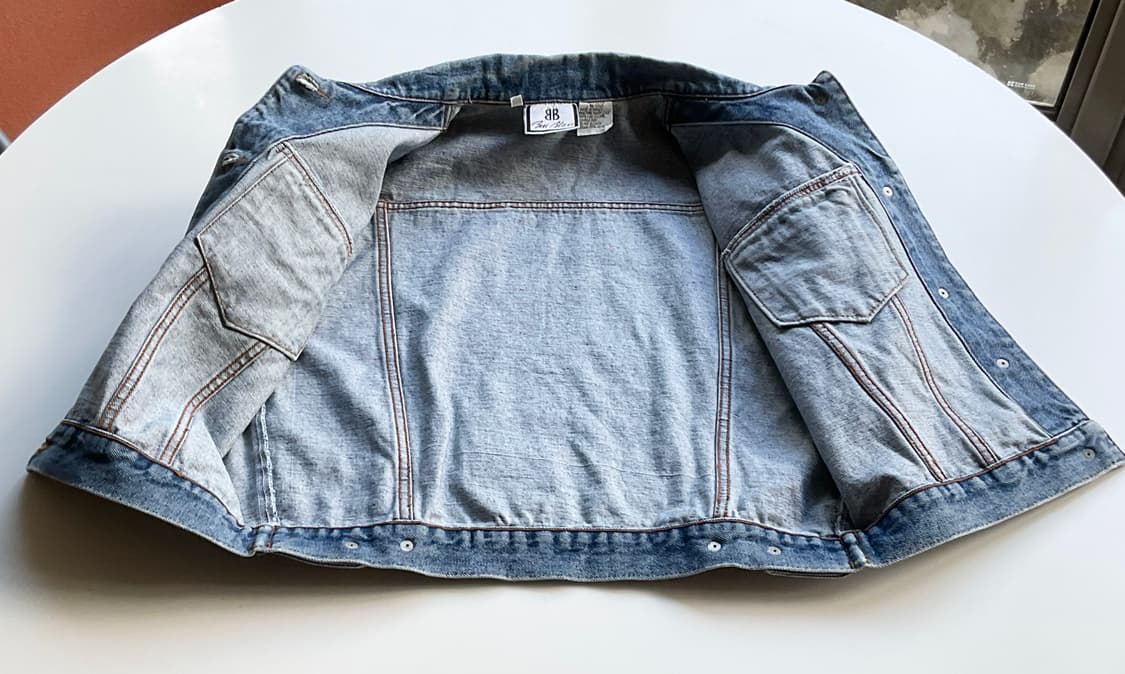 Bill Blass 핸드페인팅 커스텀 데님 베스트 M 상품이미지7