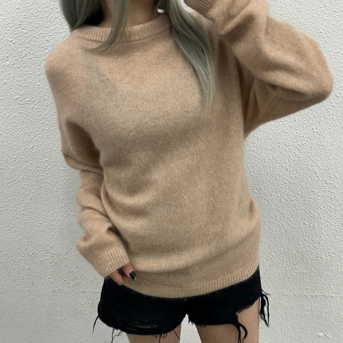 아크네 스튜디오 베이비 핑크 모헤어 니트 상품이미지1