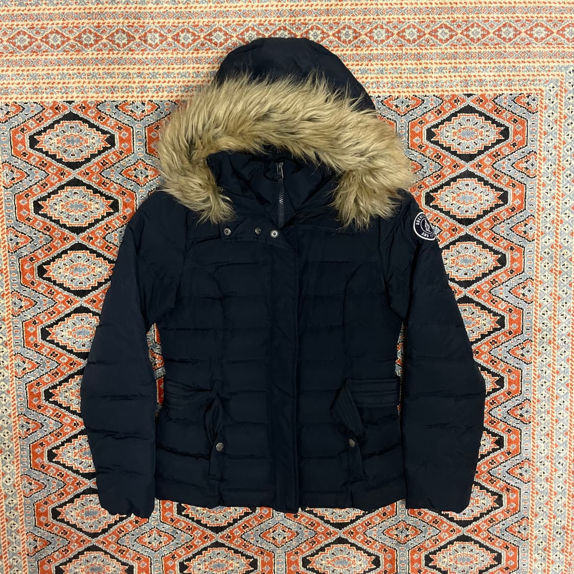 아베크롬비 네이비 덕다운 패딩점퍼 여성M 상품이미지1