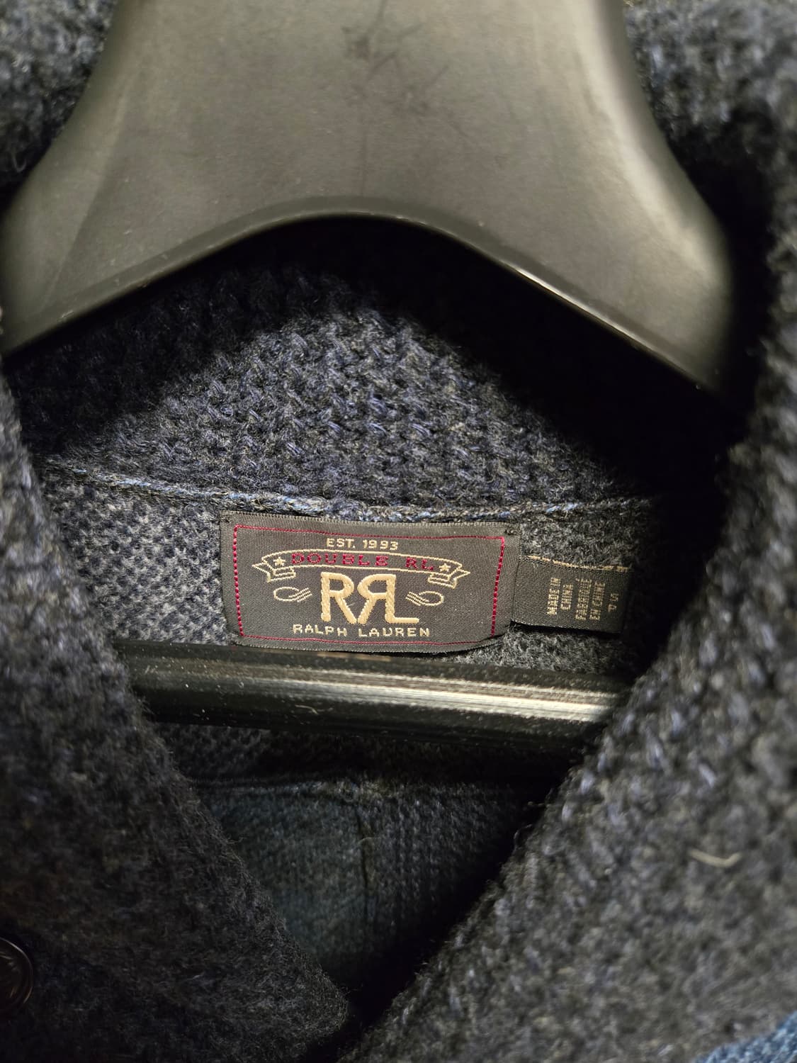 RRL 인디고 패치워크 울 린넨 숄 가디건 상품이미지3