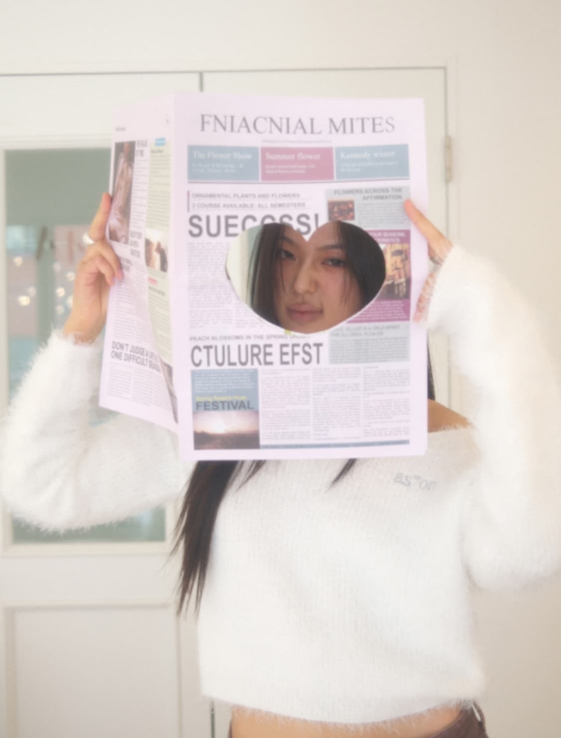 애즈온 merry knit 화이트 앙고라 니트 양도 상품이미지4