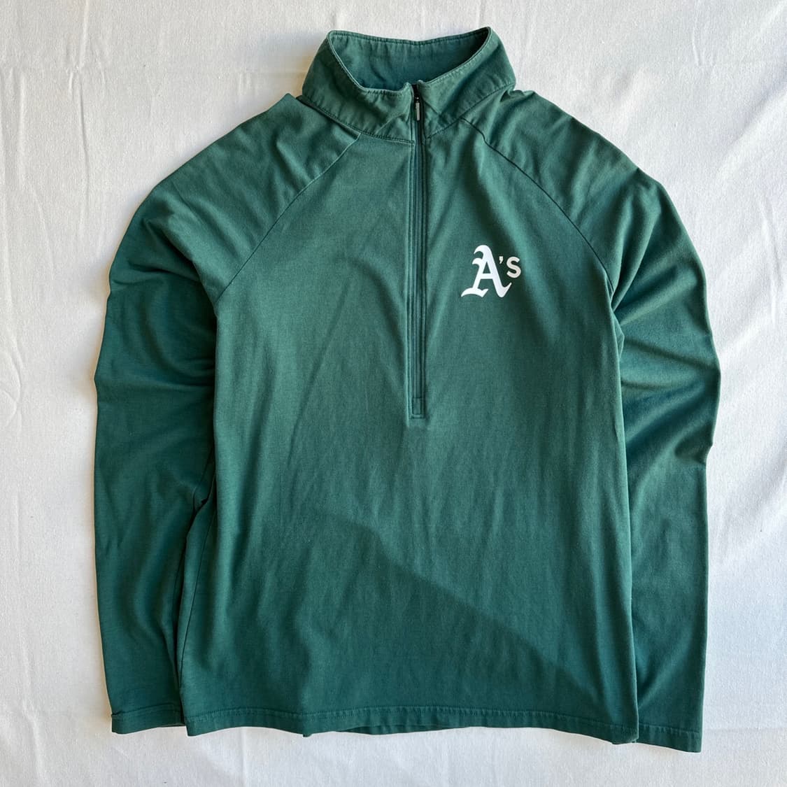 언더아머 오클랜드 애슬레틱스 쿼터지프 풀오버 (그린 / 루즈핏) 상품이미지1
