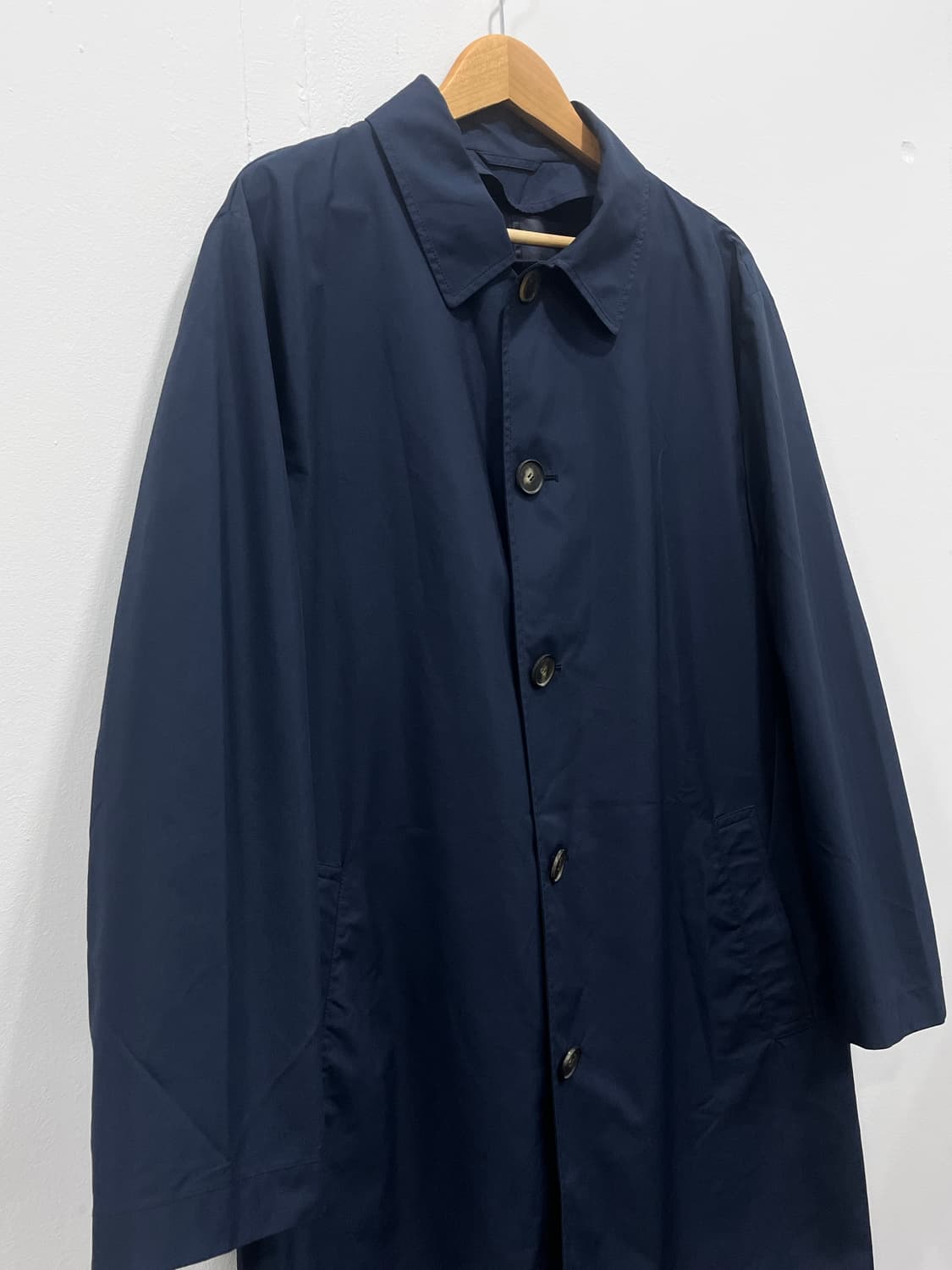 살바토레 페라가모 싱글 트렌치코트 네이비 남성 52 (105-110) 상품이미지2