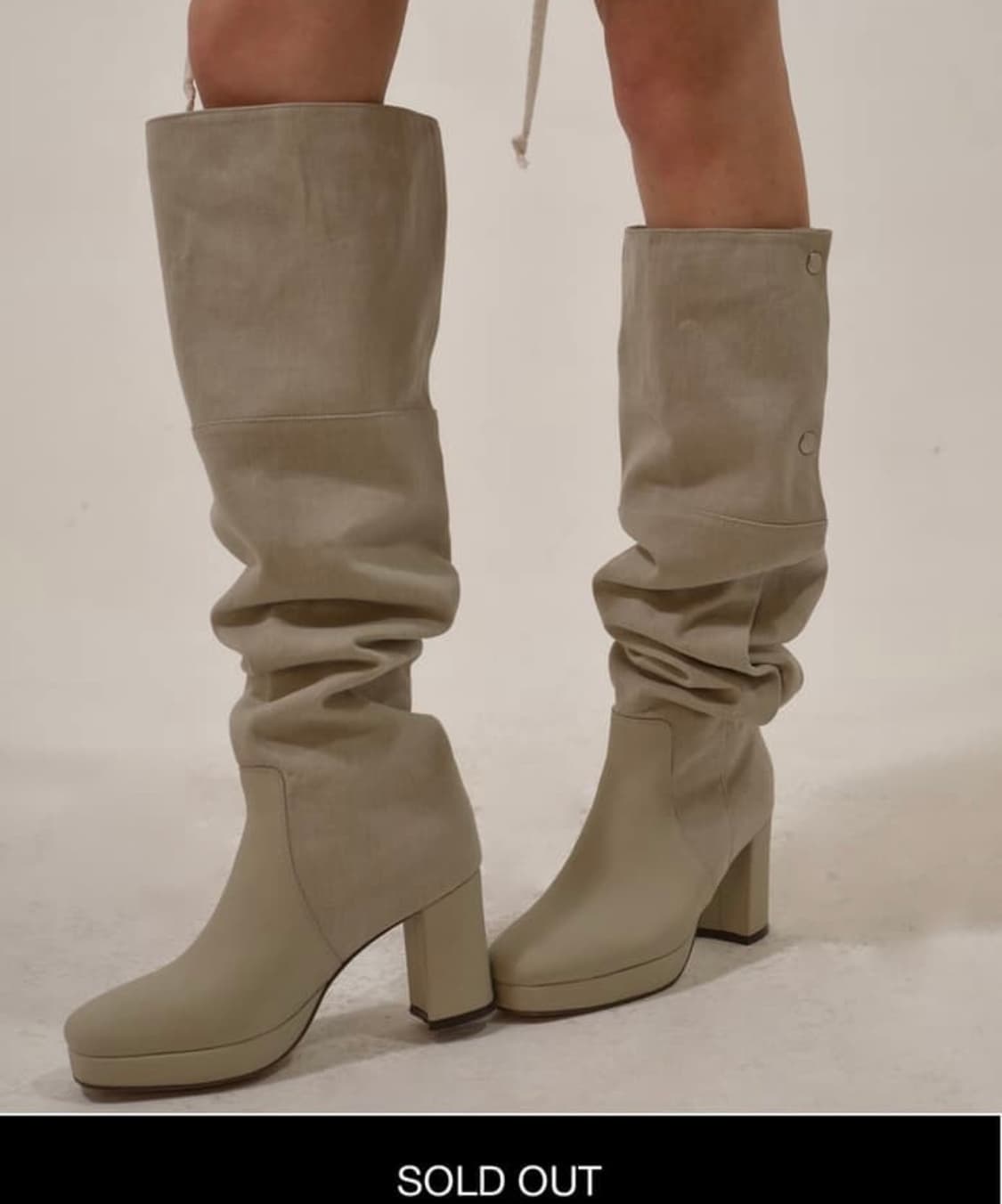 다이닛 부츠 BUTTON UP KNEE HIGH BOOTS 상품이미지2