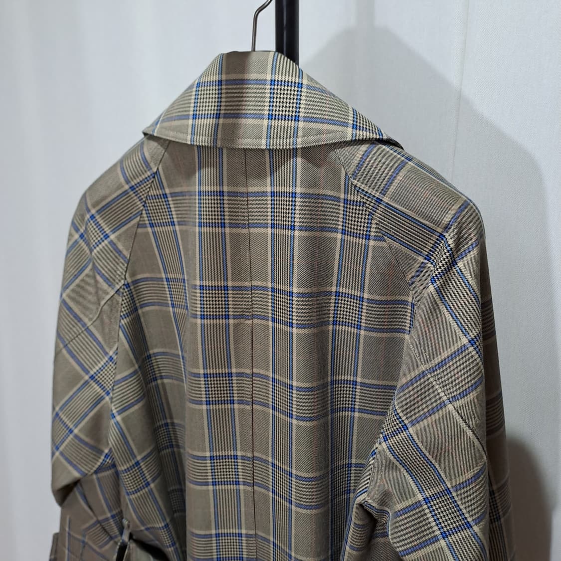 (새상품급 택포) 솔리드옴므 발마칸 체크 롱 코트 B577 상품이미지5