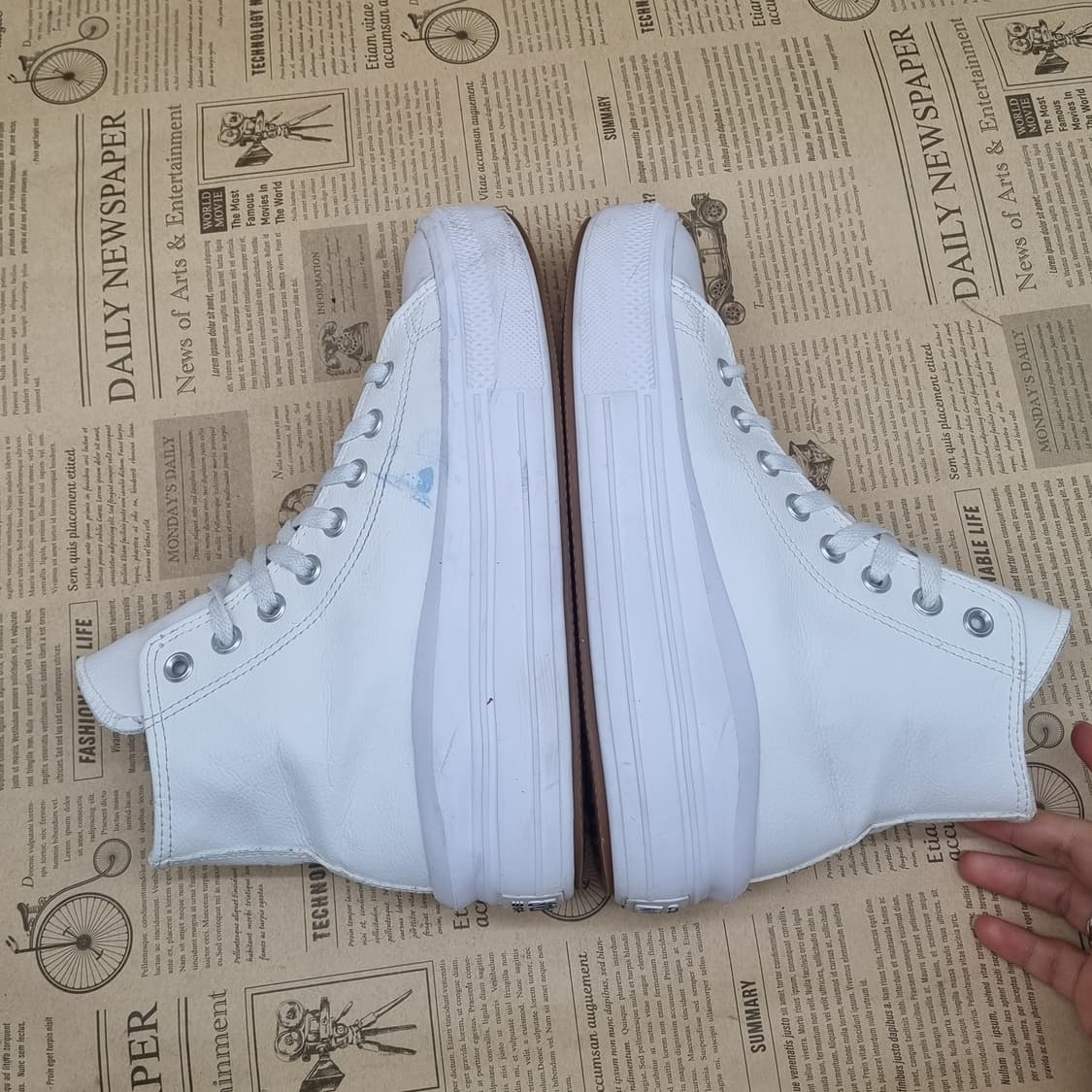 컨버스 무브 레더 흰색 하이탑250 상품이미지4