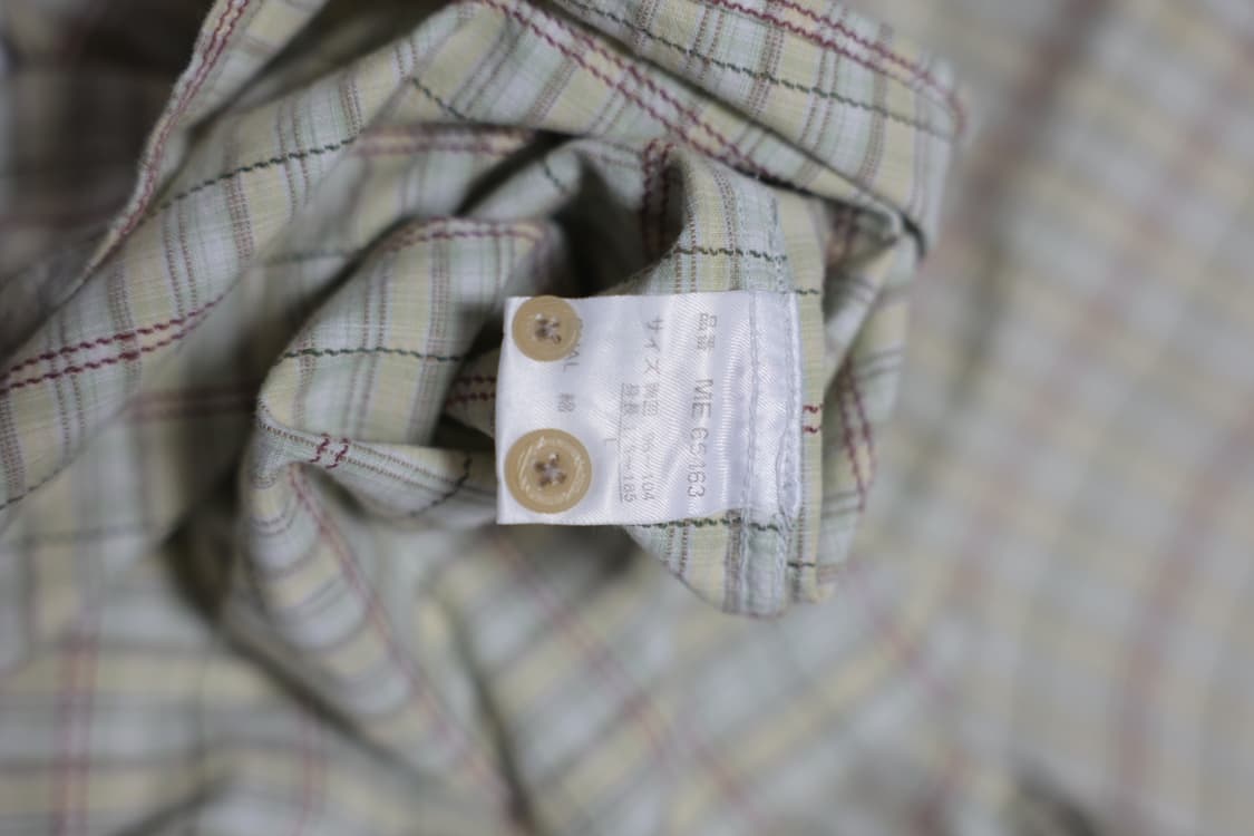 [JPN] Beige Check Stich Shirt 상품이미지6