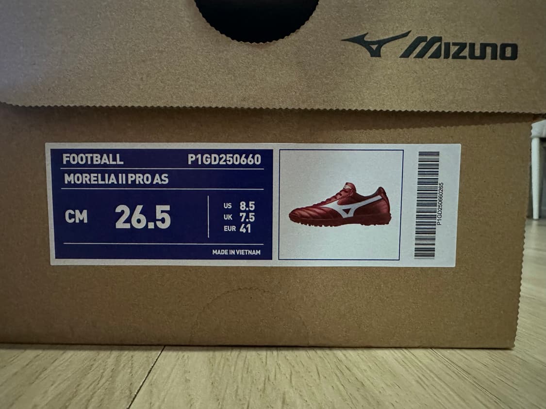 미즈노 모렐리아2 프로 AS 풋살화 루비레드팩 265 상품이미지4