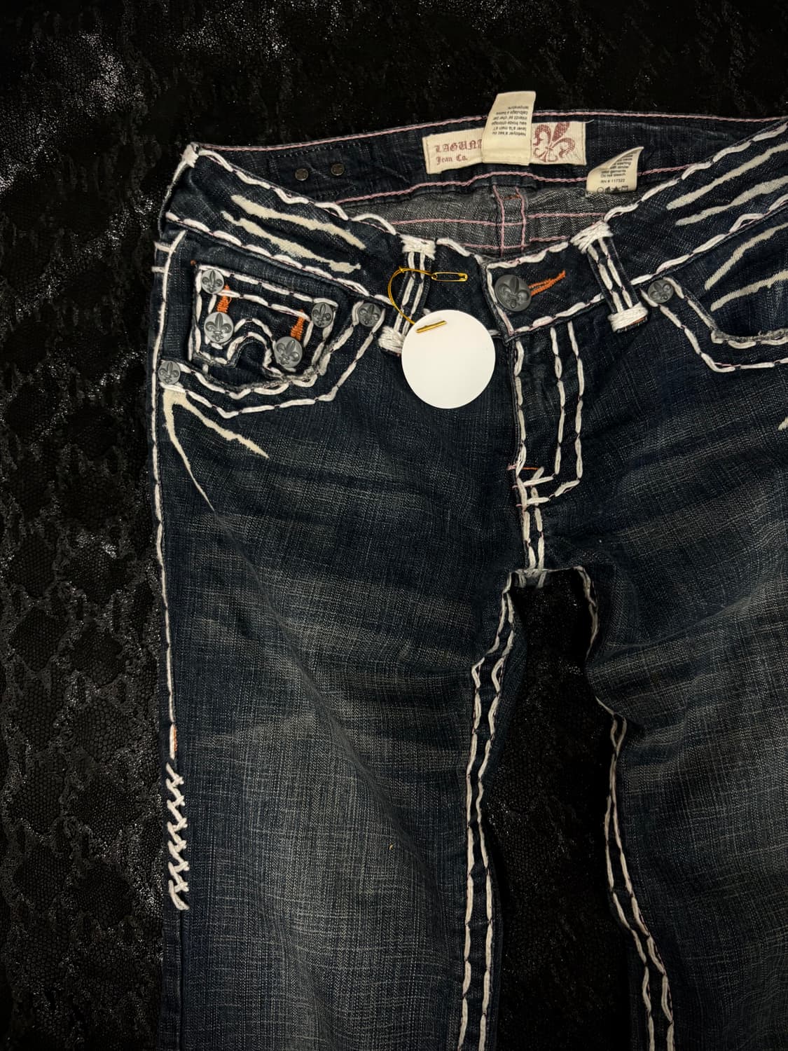 ”00’s Cross Detail straight fit Denim Pa 상품이미지5