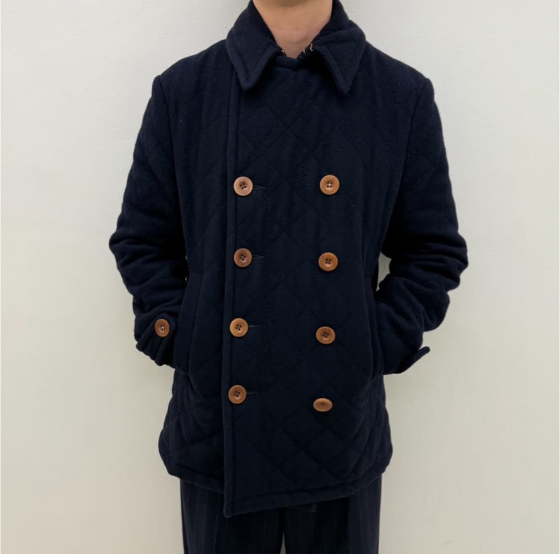 Kolor Beacon x Edifice 퀼팅 피코트 상품이미지1