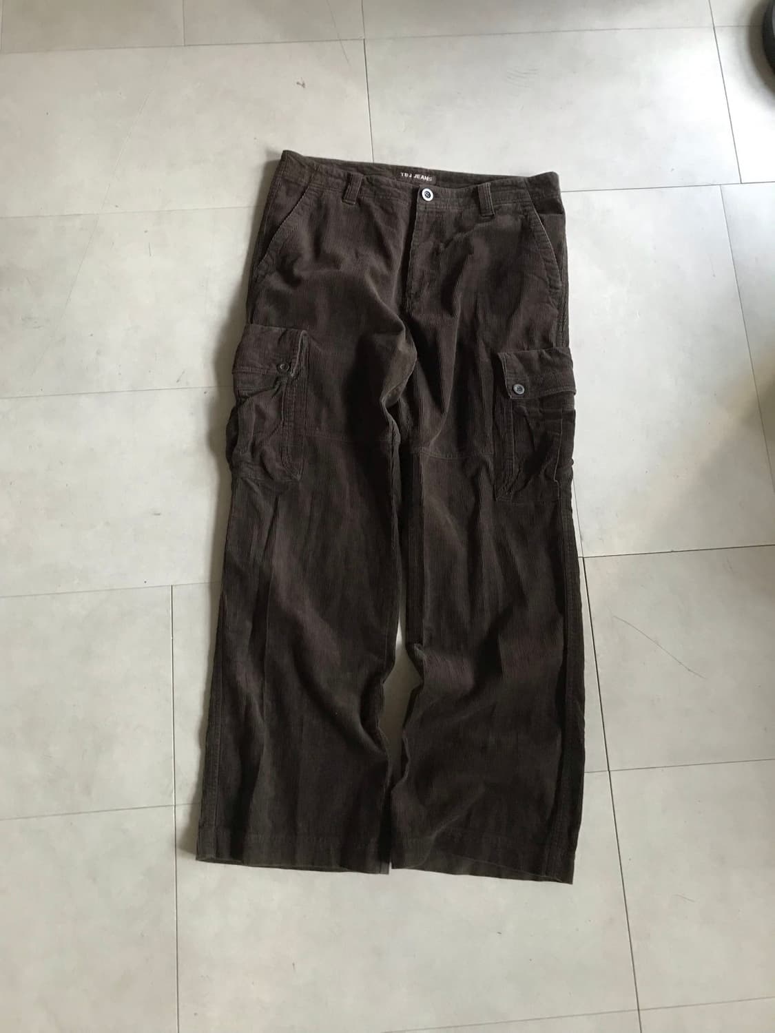 TBJ jeans 브라운 코듀로이 카고팬츠 상품이미지5