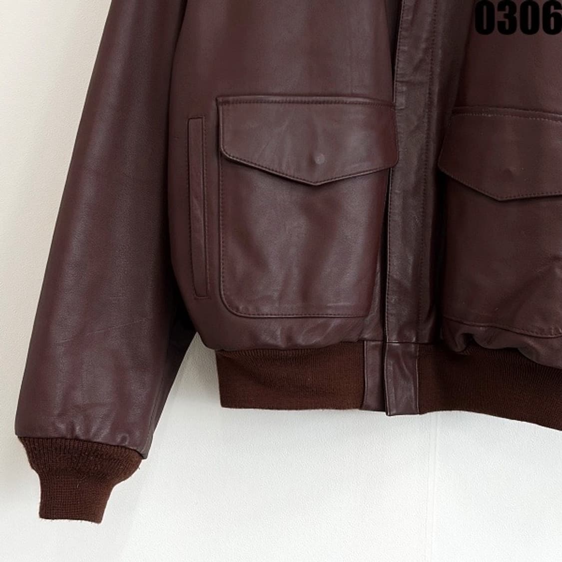 미 공군 A-2 타입 항공점퍼 레더 플라이트 자켓 M 0306 상품이미지3