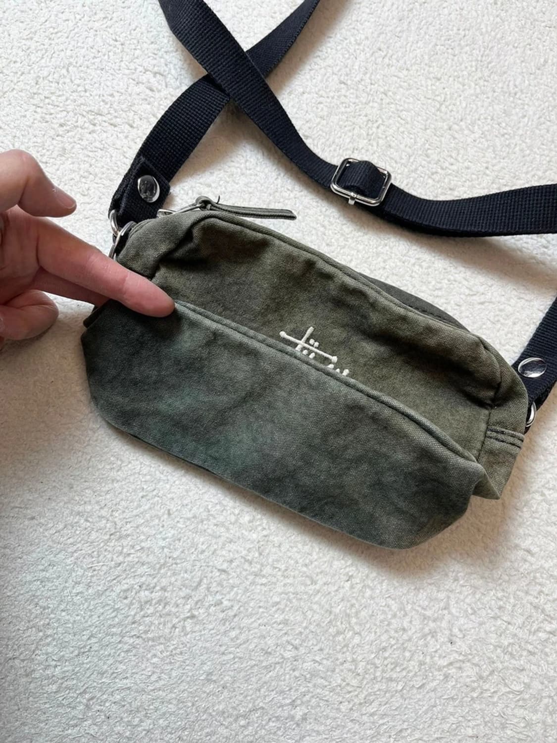 스투시 Stussy 캔버스 피그먼트 워시드 크로스백 A1780 상품이미지5