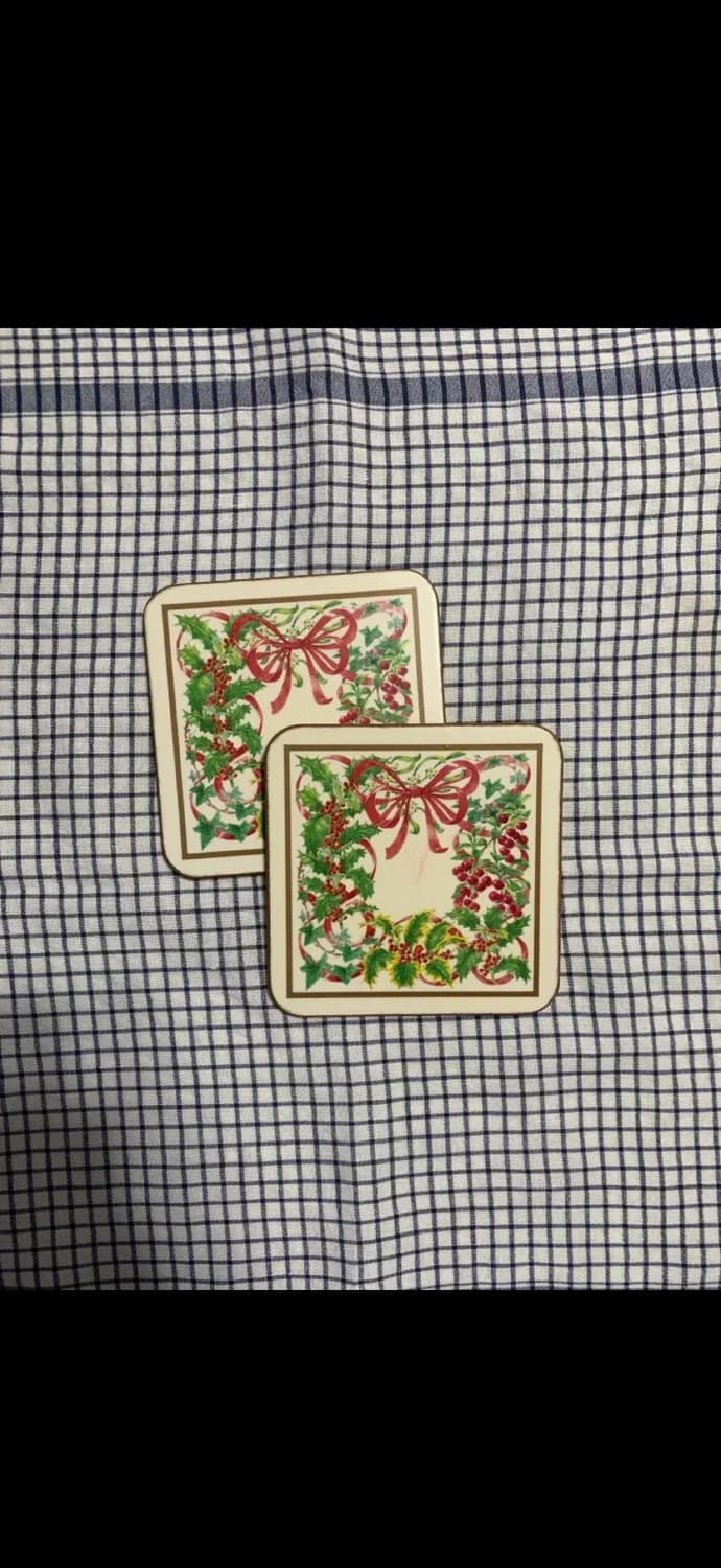 빈티지 티코스터 2개 상품이미지1