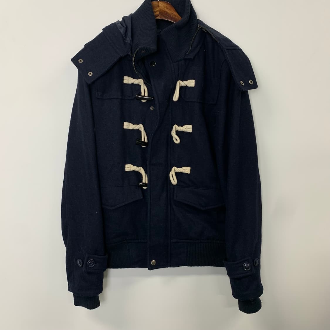 Vintage 빈티지 블랙 더플 떡볶이 코트 상품이미지2