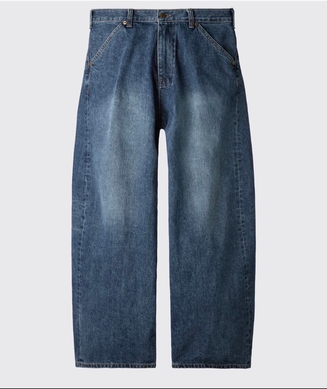 해칭룸 와이드 커브진 워시드 블루 3사이즈 상품이미지1