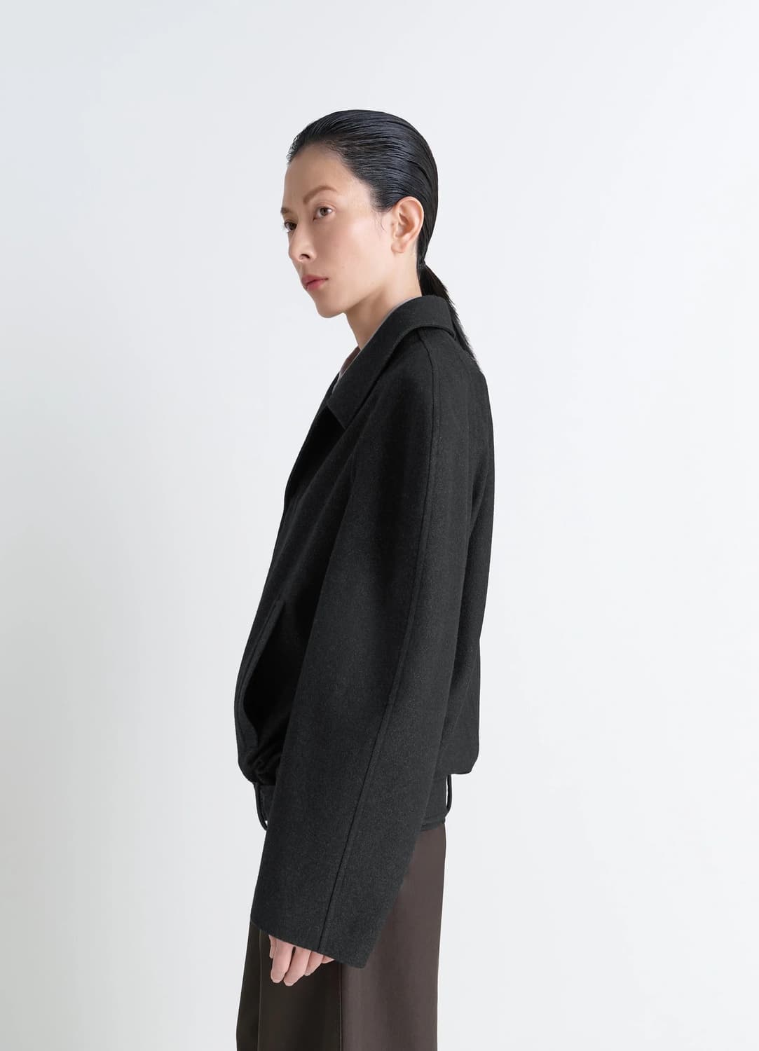 [34]르메르 25fw RAGLAN SLEEVE SHORT 코트/블랙 상품이미지3