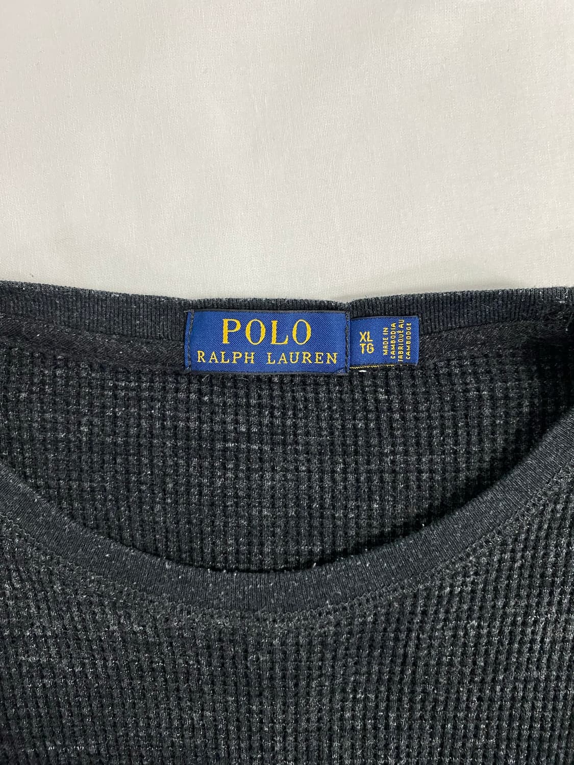 폴로 랄프로렌 차콜 와플 니트 롱슬리브 XL 상품이미지3