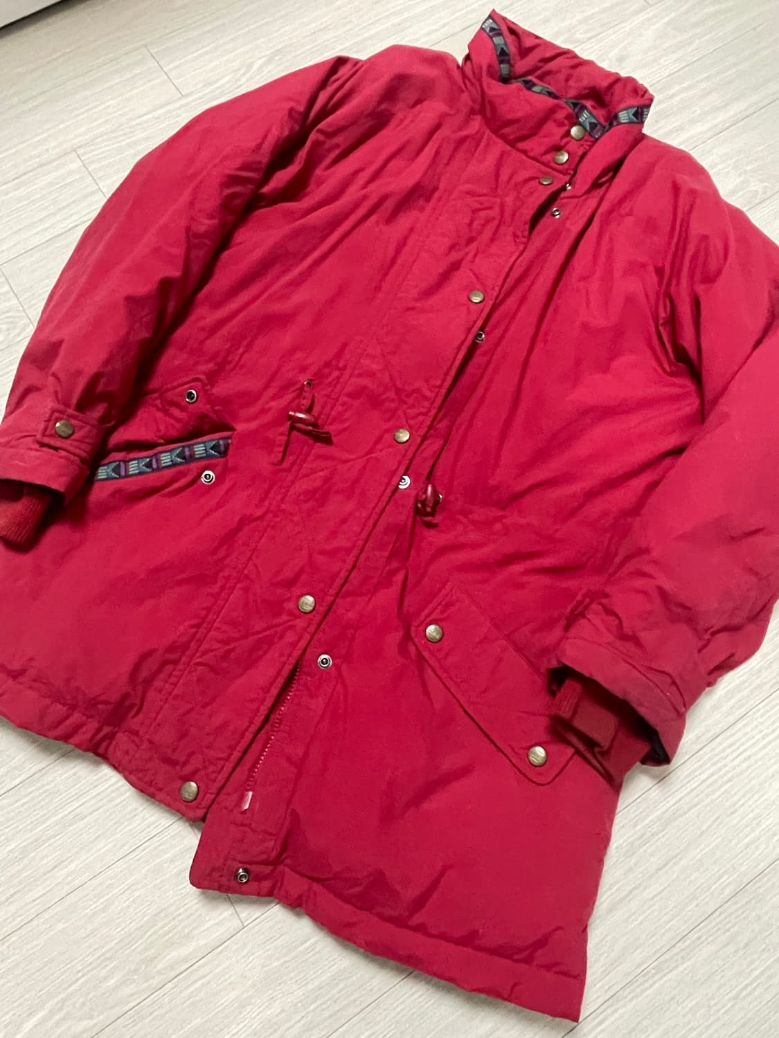 L.L Bean 레드 야상느낌 패딩 상품이미지1