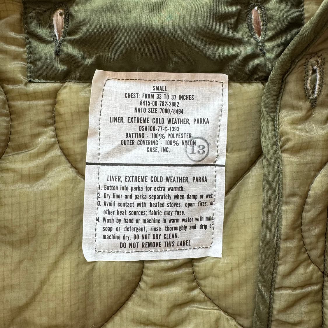 (S) 데드스탁 M65 피쉬테일 개파카 오리지널 풀세트 상품이미지9