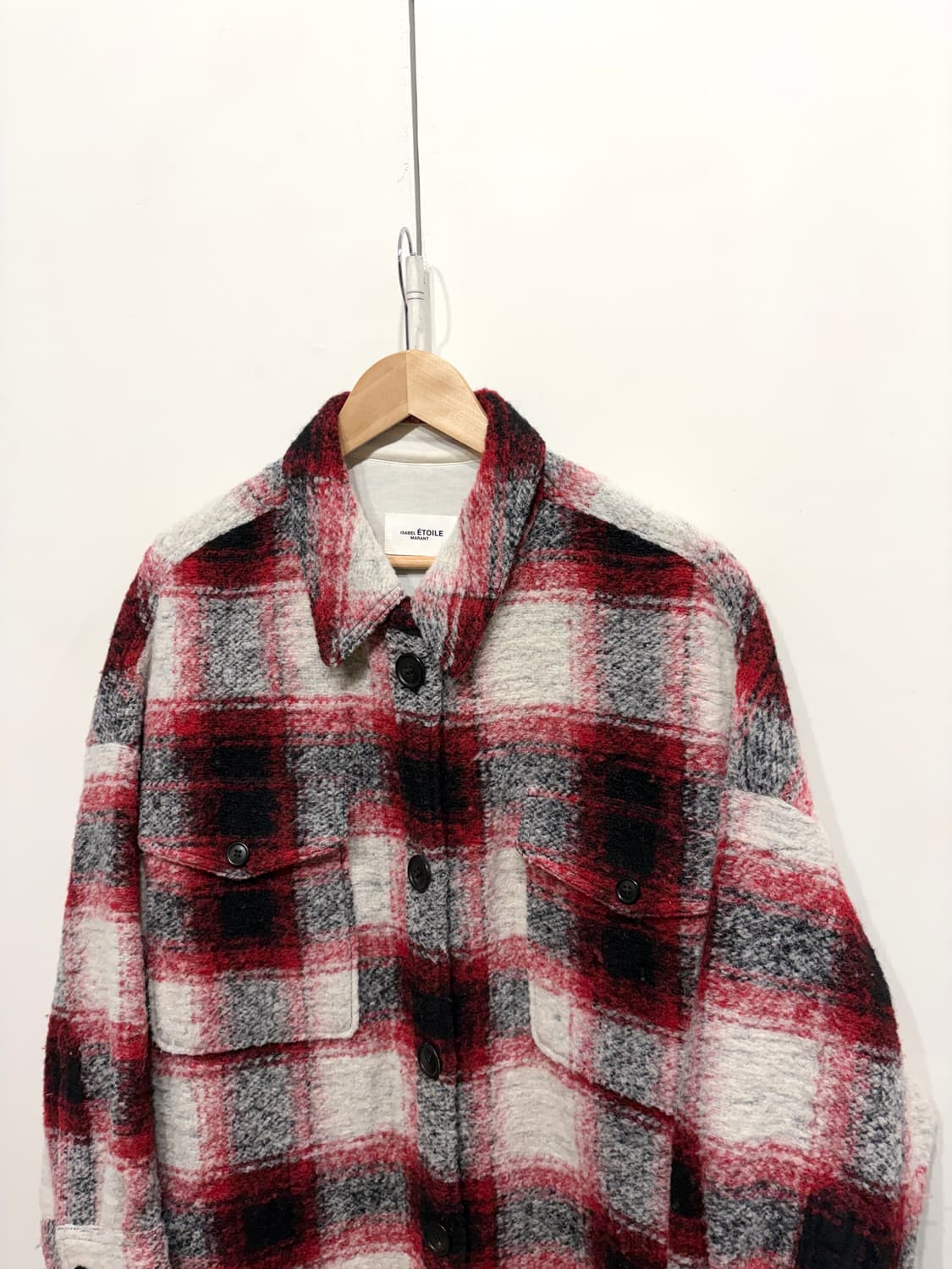 이자벨마랑 가브리온 체크 울 코트 상품이미지3