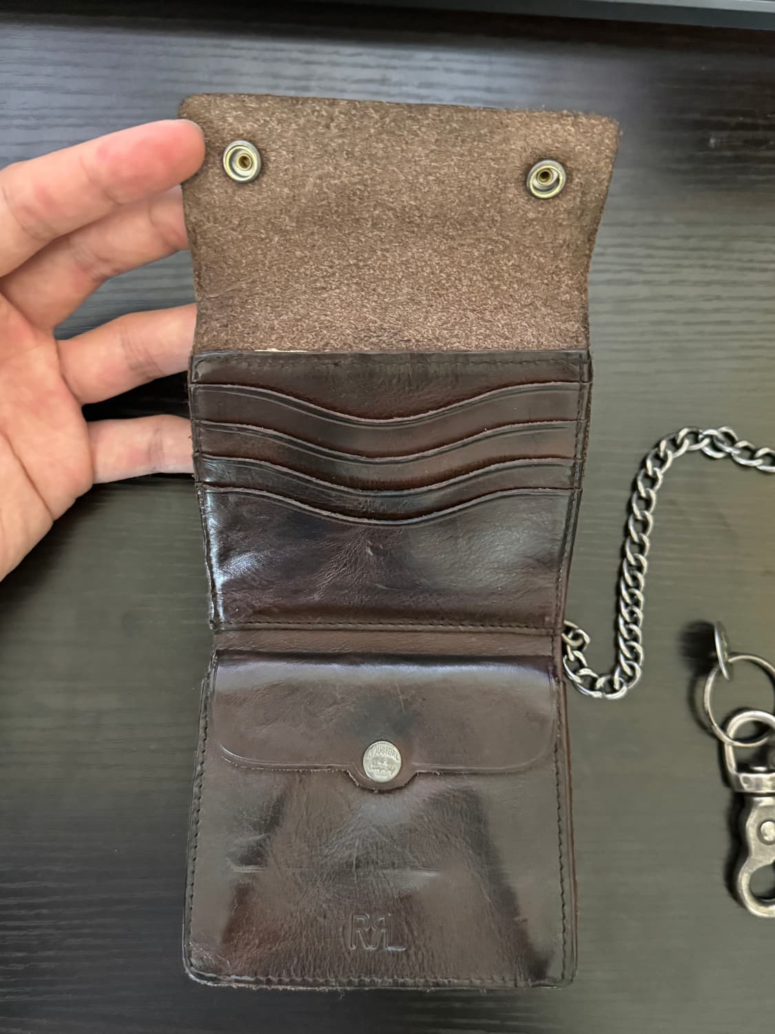 RRL 콘초 레더 체인 월렛 상품이미지3