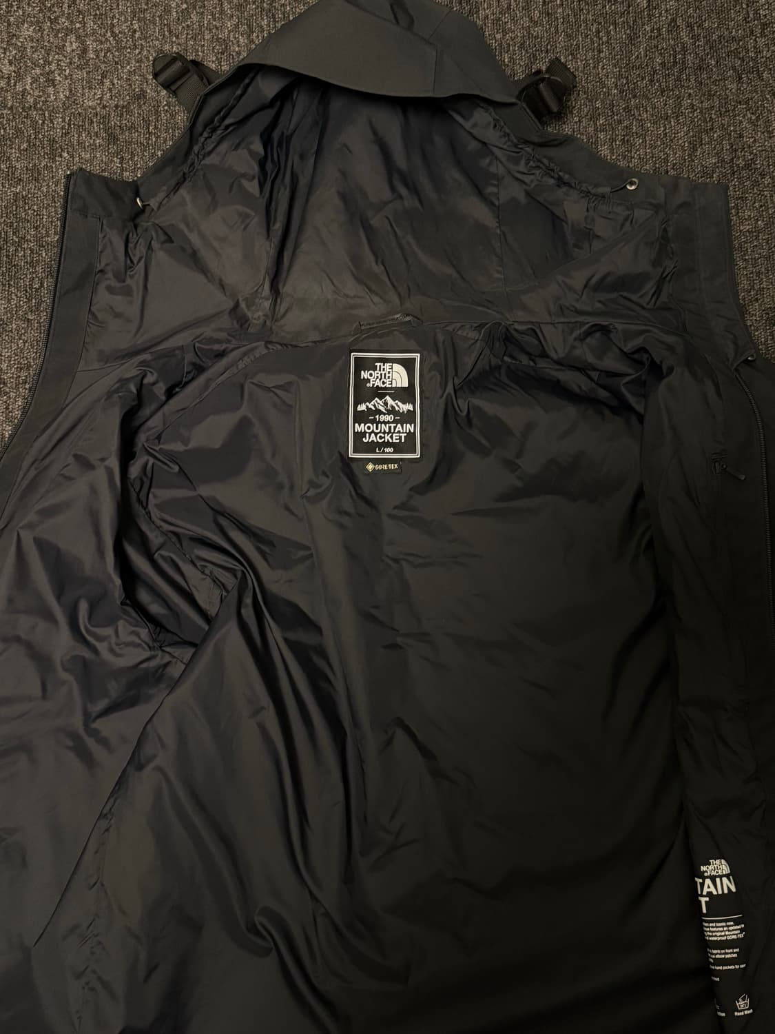 [L] 노스페이스 1990 고어텍스 마운틴 자켓 블랙 상품이미지3