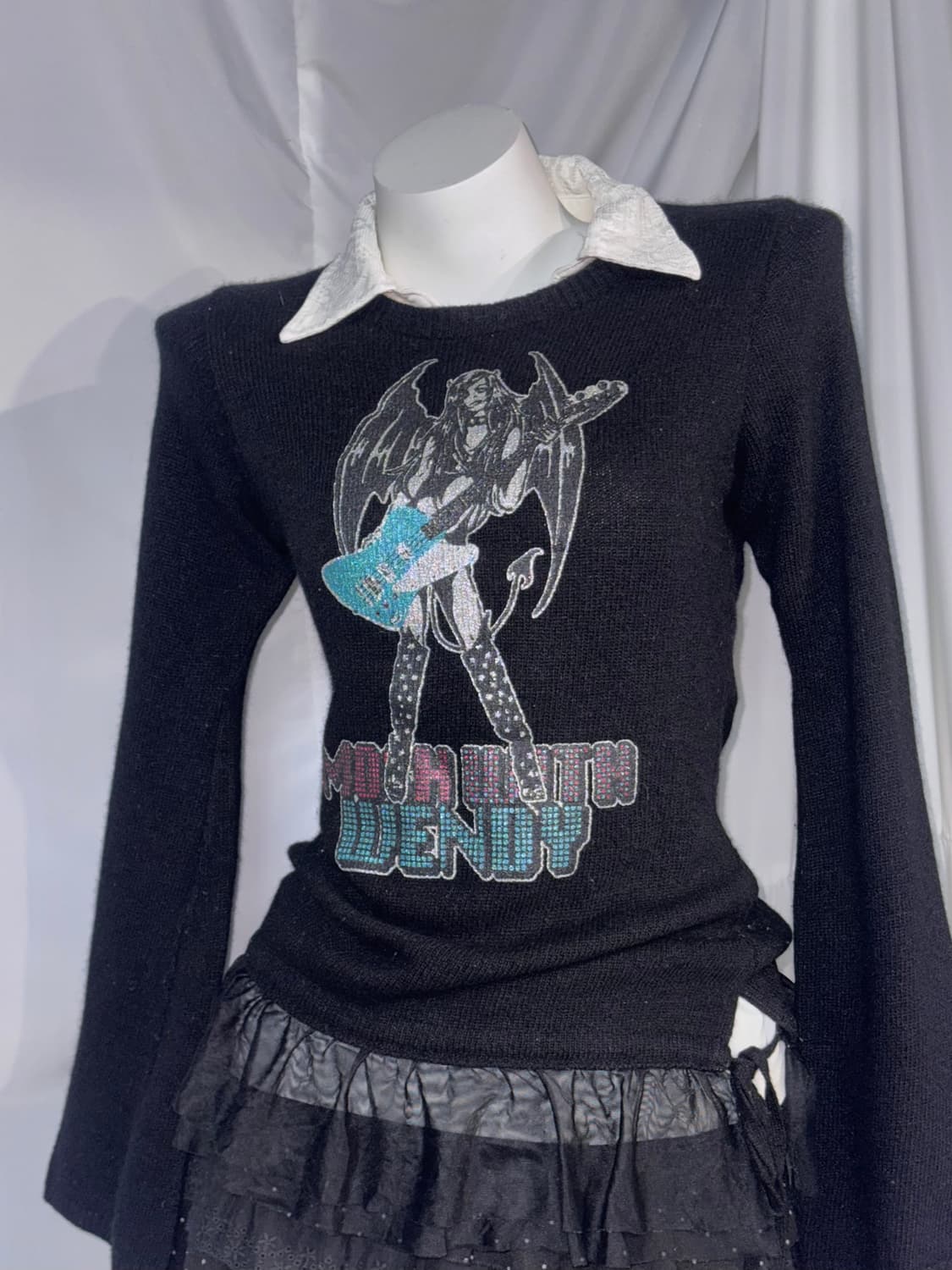 BA-TUS CLUB 바츠클럽 데일리 무채색 펑크 걸프린팅 코디세트  상품이미지5