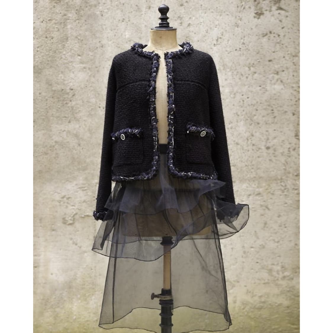 마인 MINE 로고 엠블럼 트위드 자켓 상품이미지1