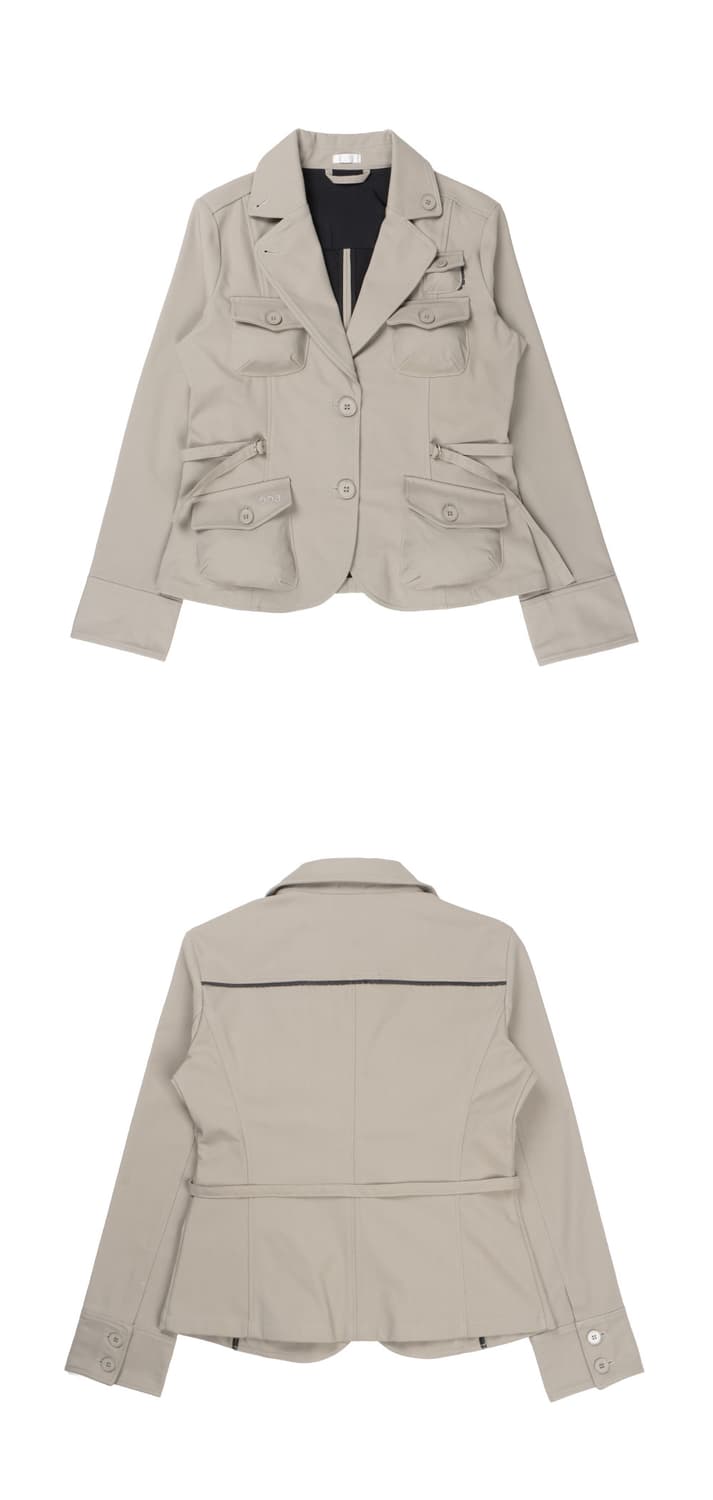 우화 자켓 베이지 옷 POCKET TRAVEL JACKET BEIGE 상품이미지2