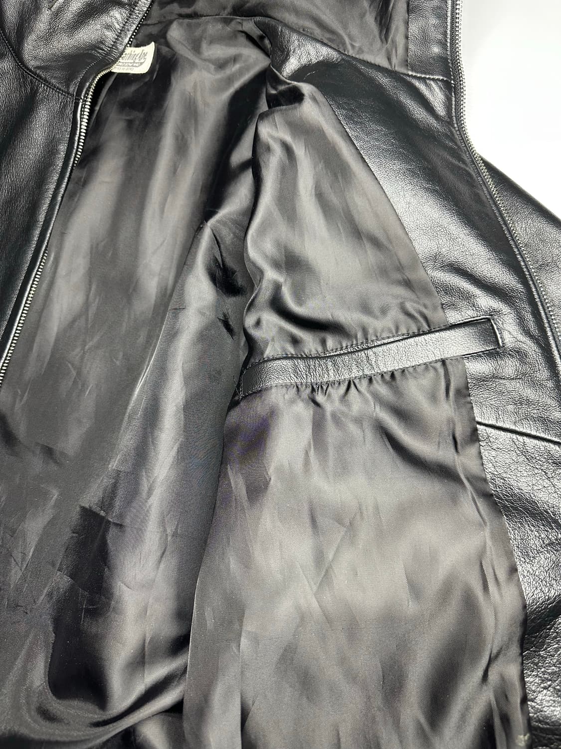 베이프 샤크 레더 블랙 후드 자켓 상품이미지8