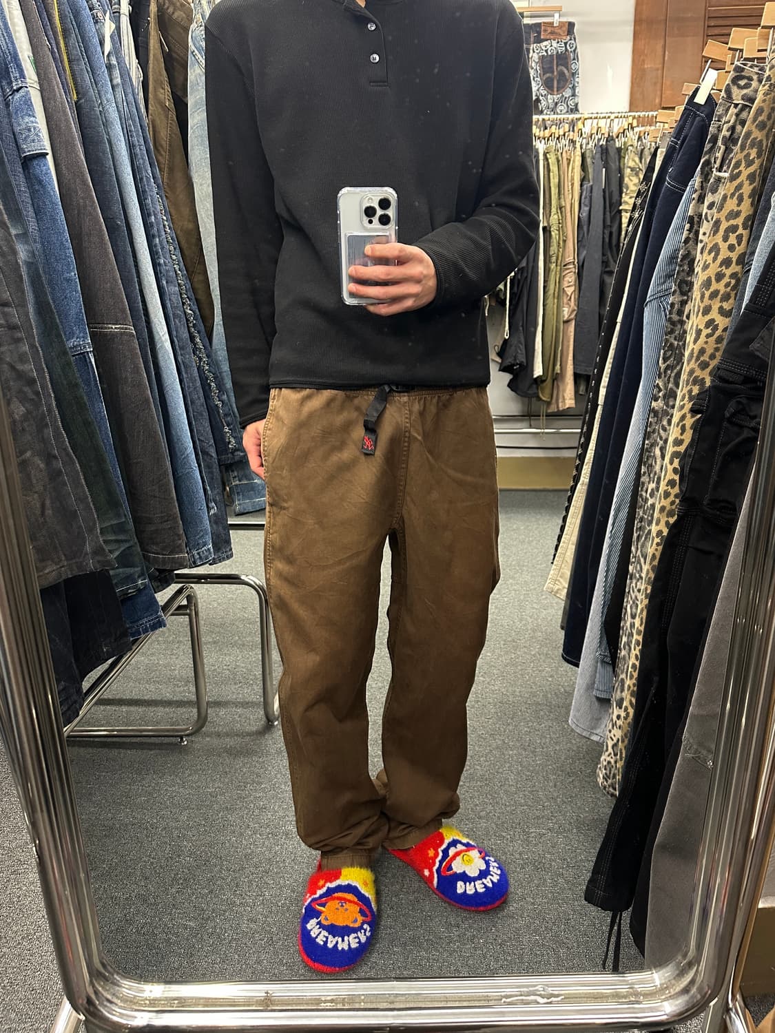 M) 그라미치 브라운 코튼팬츠 상품이미지1